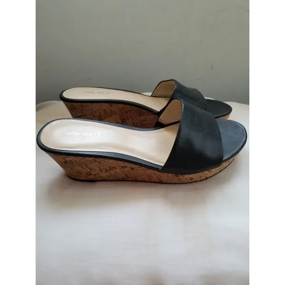 Sandalias Nine West Negras Talla 39 Y 1/2 Nuevas