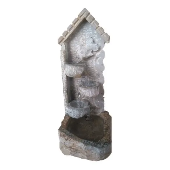 Fonte Água Cascata Decoração Jardim E Interiores Luxo Cor Pedra 127/220V