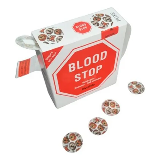 Curativo Infantil Blood Stop Divertido Redondo Com 500