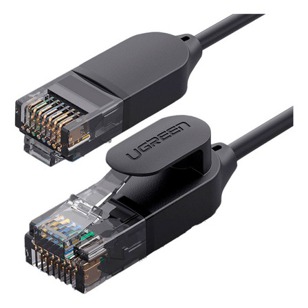 Cabo Rede Rj45 Cat6a Utp Ethernet Macho 0.5 Metro Preto Cabo Rede Rj45 Cat6a Utp Ethernet Macho 0.5 Metro Preto