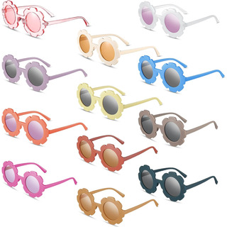 A*gift 12 Pares De Lentes De Sol De Flores Redondas Para A*gift 12 Pares De Lentes De Sol De Flores Redondas Para