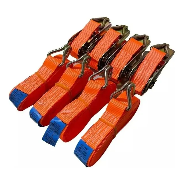 Pack X4 Eslinga 800 Kg Izaje Amarras Ratchet Trinquete 5 M