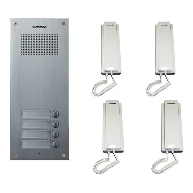 Portero Commax 4 Departamentos Modelo 4um + 4 Tel + Fuente