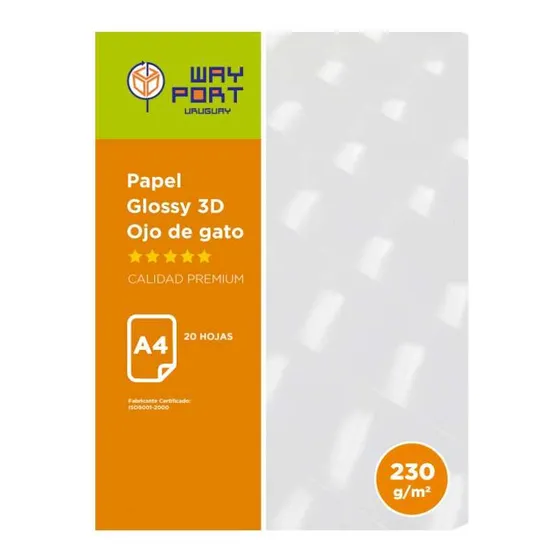 Papel Autoadhesivo Wayport 3d Ojo Gato A4 Serviciopapelero