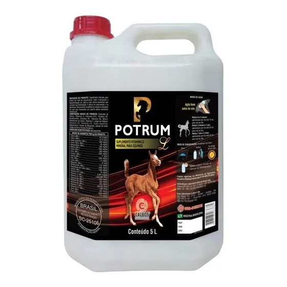 Potrum Gl 5 Lt - Calbos - Suplemento P/ Crescimento De Potro