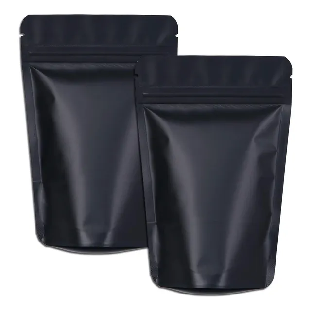 Bolsas Doypack 16x22cm 250g Negro Zipper Mylar 50 Und