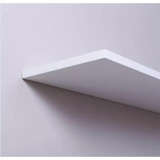 Prateleira Tampo Branco 120x30 15mm Com Suportes Invisíveis
