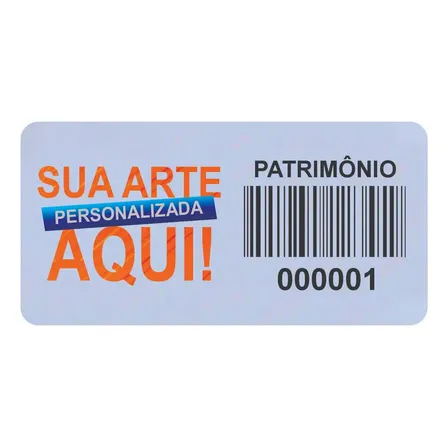 500 Placa Etiquetas Patrimônio Personalizada Alumínio 30x15m