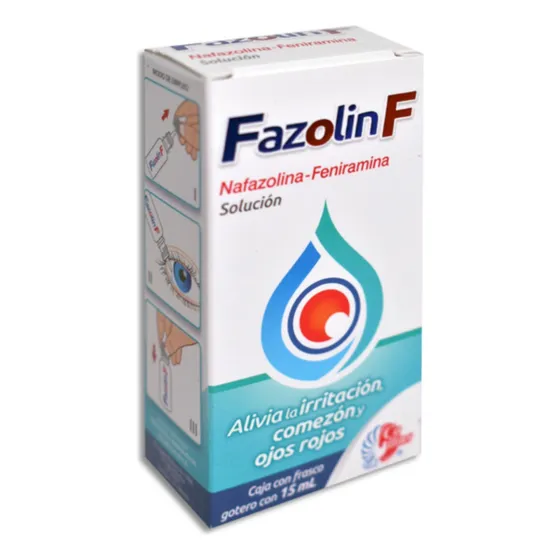Nafazolina Feniramina Solución Oftálmica Fazolin-f Con 15 Ml