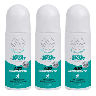 Desodorante Natural Sport Sudoración Excesiva Allium 3 Pz Desodorante Natural Sport Sudoración Excesiva Allium 3 Pz