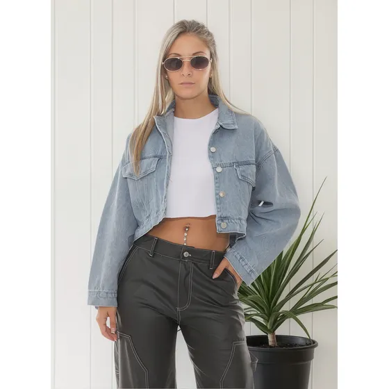 Campera De Jean Rigido Valentina Mujer