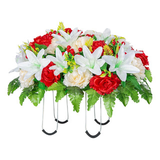 Arreglo Artificial De Flores Para Lápida, Flores Para Cemen Arreglo Artificial De Flores Para Lápida, Flores Para Cemen
