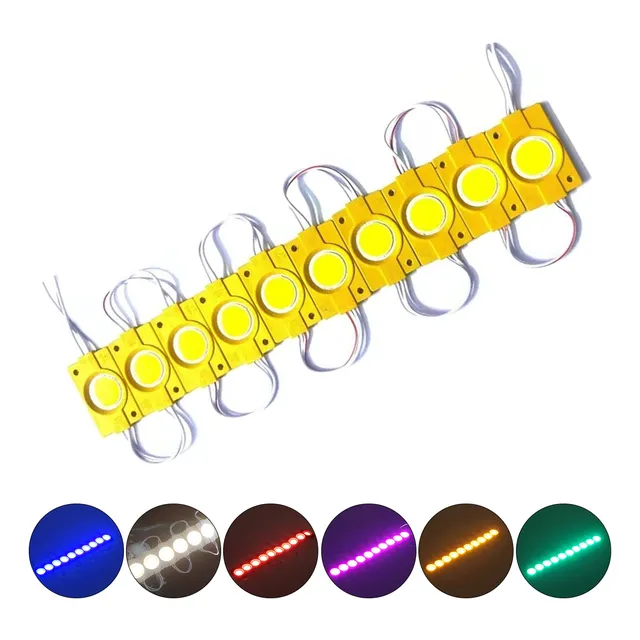 20 Módulos De 9 Led Cob Plasma Redondos Alta Intensidad 12v
