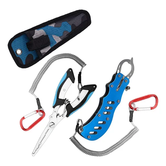 Set Alicate Multifuncion Y Pinza Control Para Pesca Aluminio