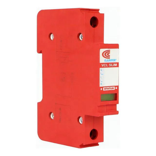 Supresor Picos Riel Din Clase 2 Vcl 275v 45ka Slim Clamper Color Rojo