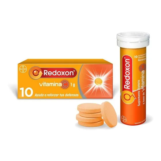 Bayer Redoxon Esfervecente 1 Gr X 10 Un Sabor Naranja