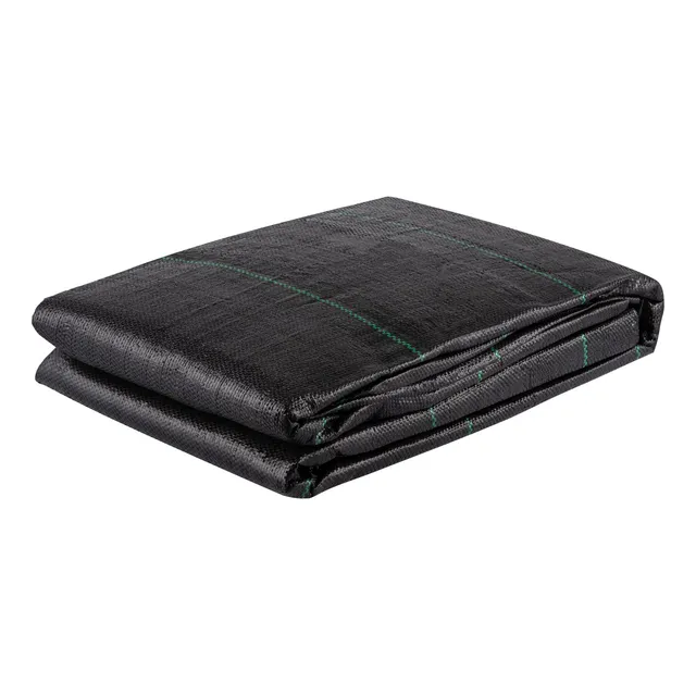 Tela Antihierba Vevor, Resistente, 3,5 Oz, 3,8 X 15,2 M, Neg