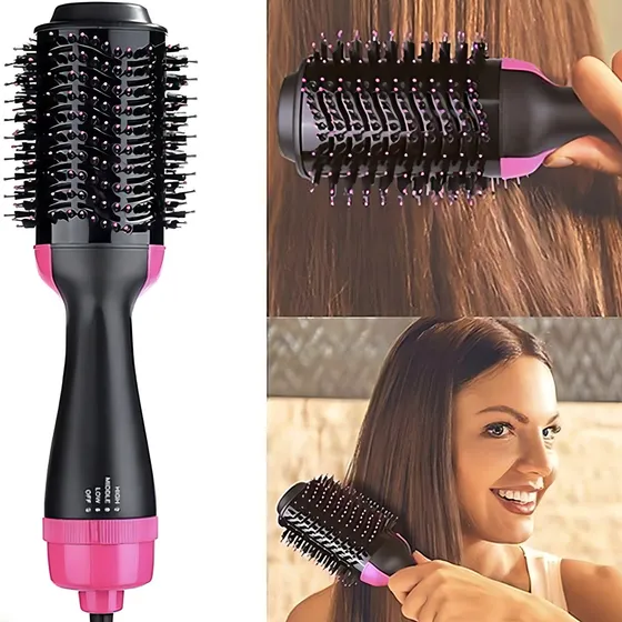 Escova De Pentear Secadora Alisadora Voltagem 127v TeOliver Seca Alisa Cabelo 2x Mais Rápido Alisamento Sem Danificar Os Fios Cabelos Seco Liso Em Minutos Secagem Express Rápida Sem Danos Efeito Liso
