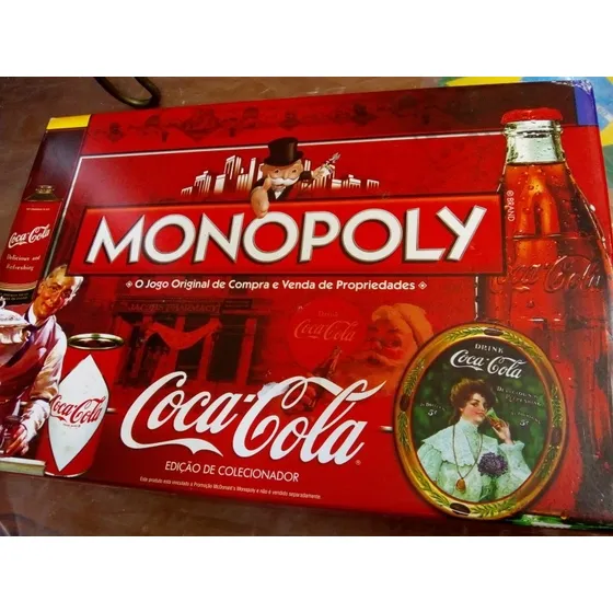 Jogo De Tabuleiro Monopoly Edição Colecionador Coca Cola