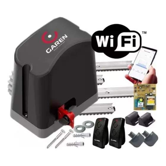 Motor de portón residencial Garen DZ CASA WIFI CJ DZ CASA 220V 50Hz/60Hz color negro y engranaje de Z18