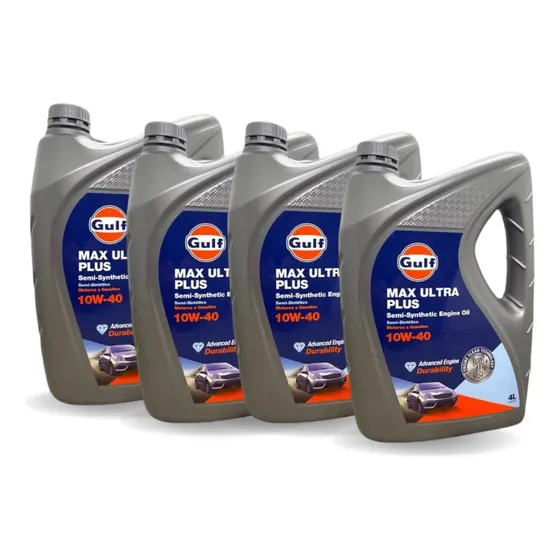 Aceite para motor Gulf semi-sintético 10W-40 para auto/camioneta de 4 unidades x 4L / 16L