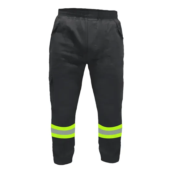 Calça Cargo Masculina Brim Fardamento Com Faixa Refletiva
