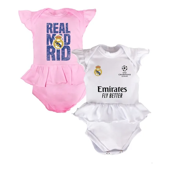 Pañaleros Real Madrid Conjunto Personalizado De Algodon 100%
