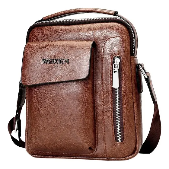 Bandolera Eco Cuero De Hombre Para Viajes Y Recorridos
