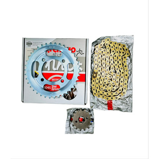 Kit De Arrastre Con Cadena Dorada Moto Vento Ryder 150 18-24 Kit De Arrastre Con Cadena Dorada Moto Vento Ryder 150 18-24