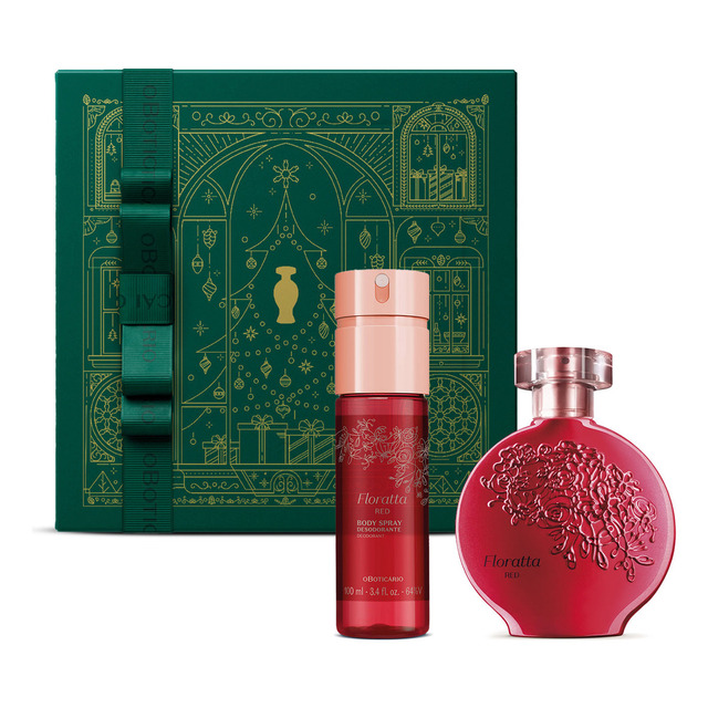 O Boticário - Presente Floratta Red: Colônia 75ml + Body Spray 100ml + Caixa Presenteável O Boticário - Presente Floratta Red: Colônia 75ml + Body Spray 100ml + Caixa Presenteável