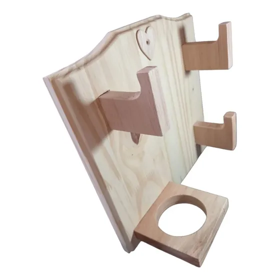 Porta Planchita Y Secador De Madera 