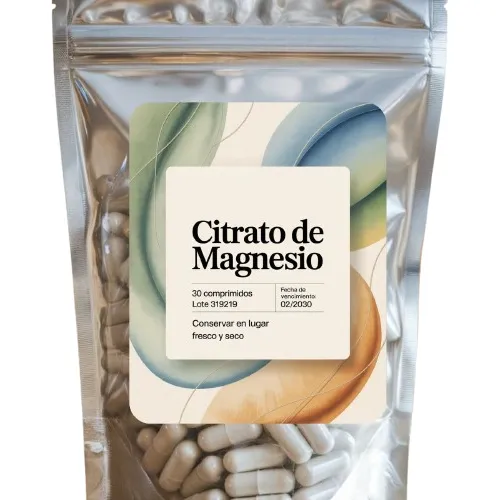 Citrato De Magensio 500mg  30 Capsulas Sin Sabor Generico Sin Sabor
