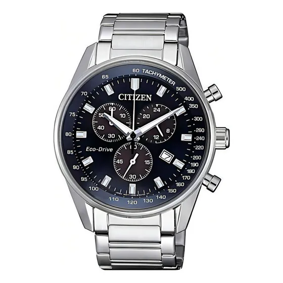Relógio Citizen Masculino Eco Drive Prata Tz20742f Original Cor do bisel Preto Cor do fundo Azul-petróleo