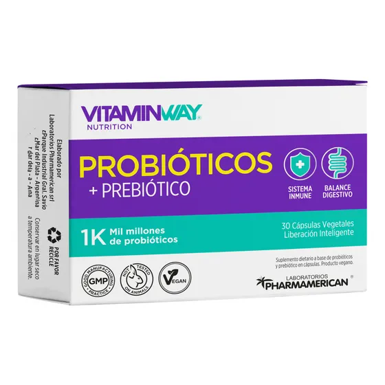 Vitamin Way Probióticos + Prebiótico Suplemento X30 6c