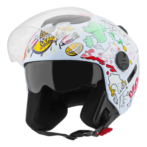 Capacete Aberto Viseira Solar Pro Tork New Atomic Universe T