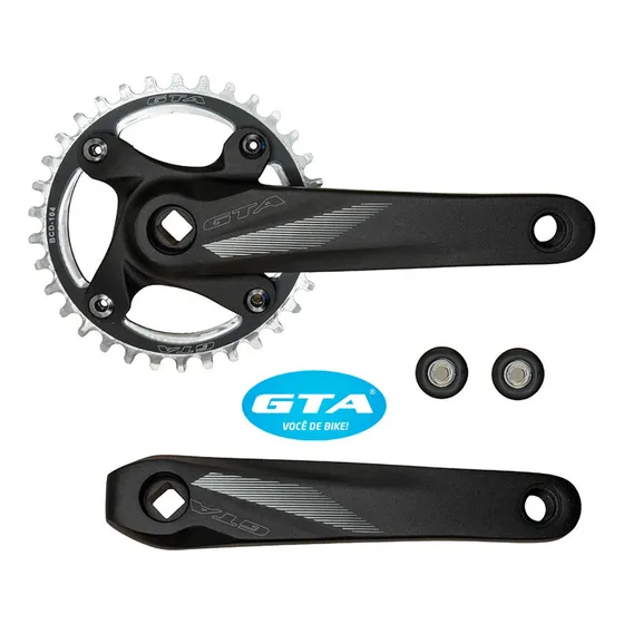 Pedivela Single Coroa Única Ponta Quadrada 170mm Cor Preto