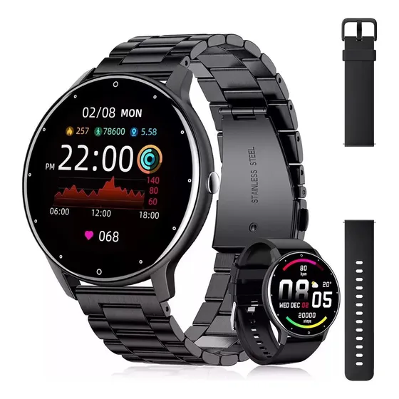 Relógio Inteligente Esportivo Bluetooth 1,39 Pulseira Dupla