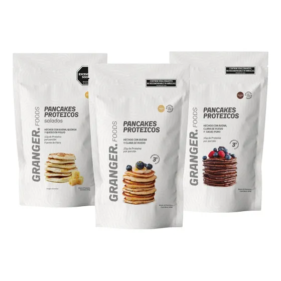 Granger Pancakes Proteicos Queso + Vainilla + Chocolate