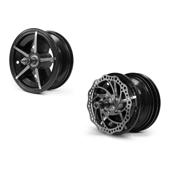 Kit Roda Para Patinete Em Alumínio C/ Eixo E Disco De Bike