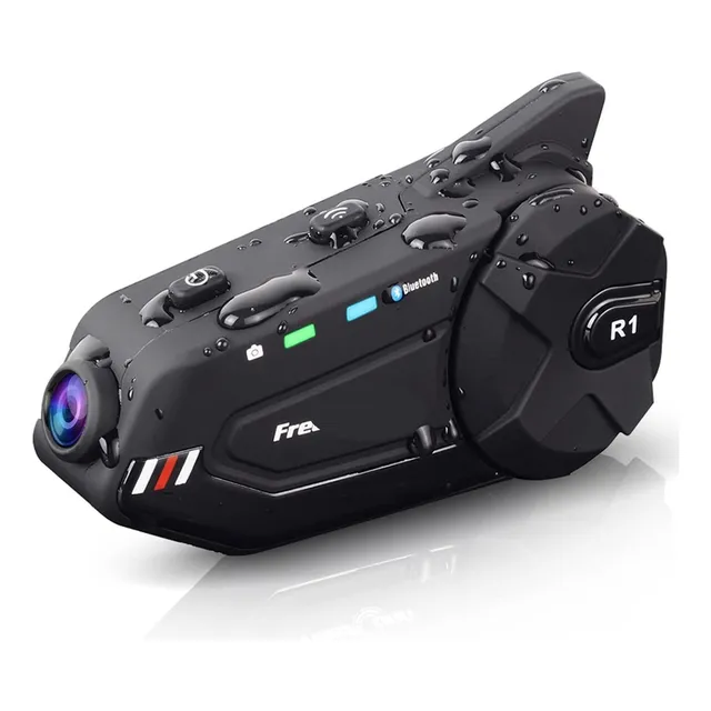 Intercomunicador para motos FreedConn R1Plus Motorcycle Helmet Bluetooth1 color negro por unidad