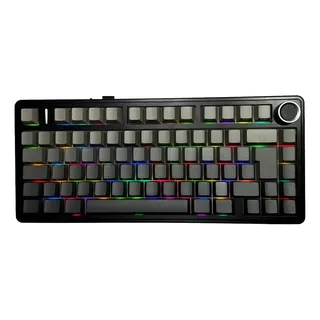 Teclado Mecánico Inalámbrico Aula F75 75% Impresion Lateral Teclado Gris Oscuro Idioma Español