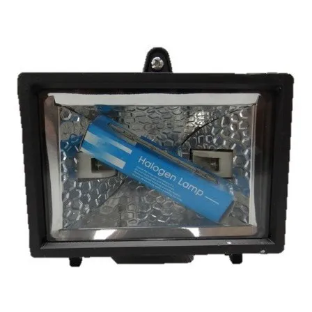 Reflector Fermetal De Tubo Halogeno Negro 150w Ref01
