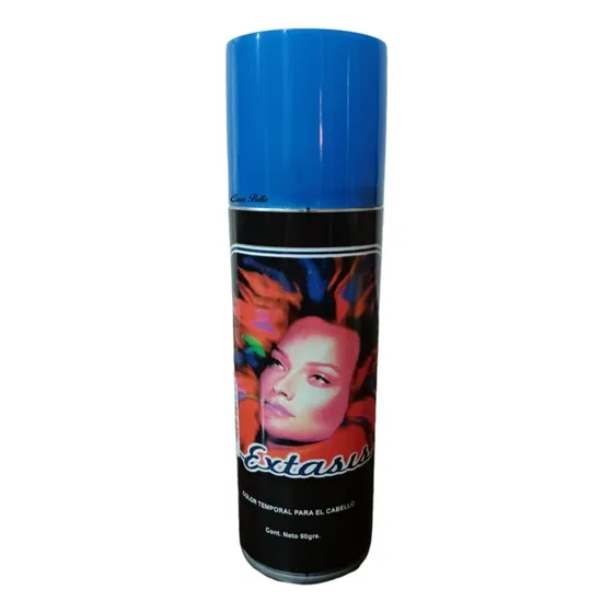 Tinte En Spray Temporal Azul Para El Cabello 90g Extasis
