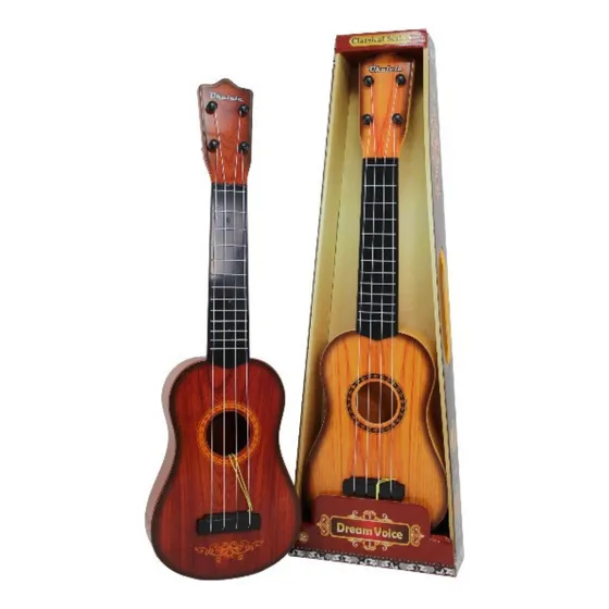 Guitarra Ukelele Juguete Infantil Niños Criolla Didáctica Color Chocolate
