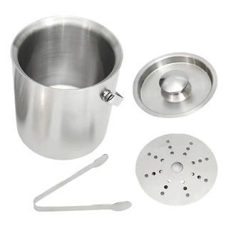 # Balde De Gelo Isolado Portátil Parede Dupla Com Tampa 1,6l # Balde De Gelo Isolado Portátil Parede Dupla Com Tampa 1,6l