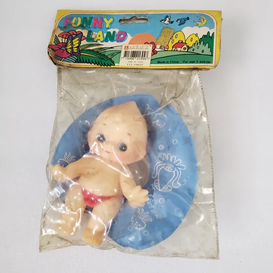 Muñeco Vintage De Goma Kewpie Con Salvadidas