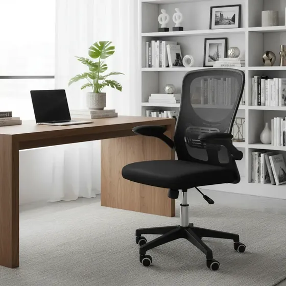 Silla Escritorio Oficina Premium 2302-1 Negra Respaldo Alto
