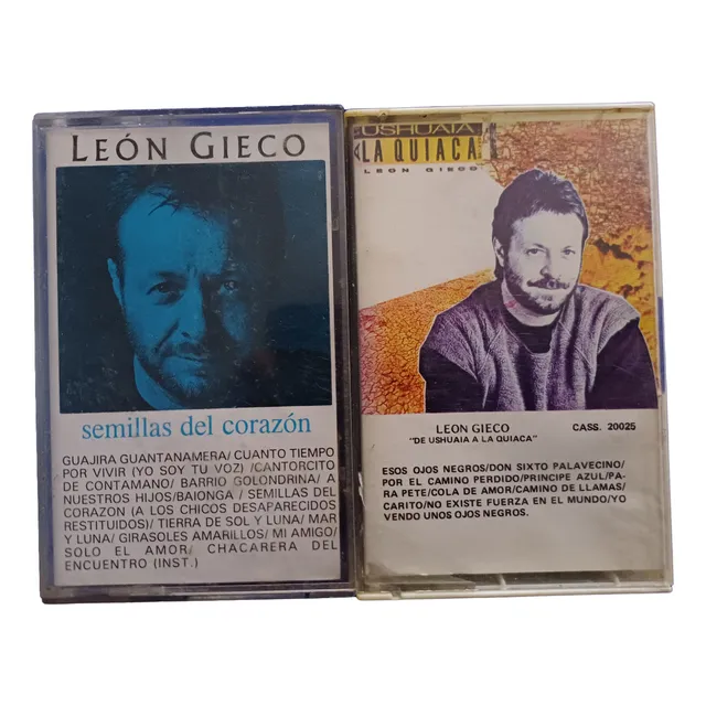 Set De 2 Cassets Originales Leon Gieco