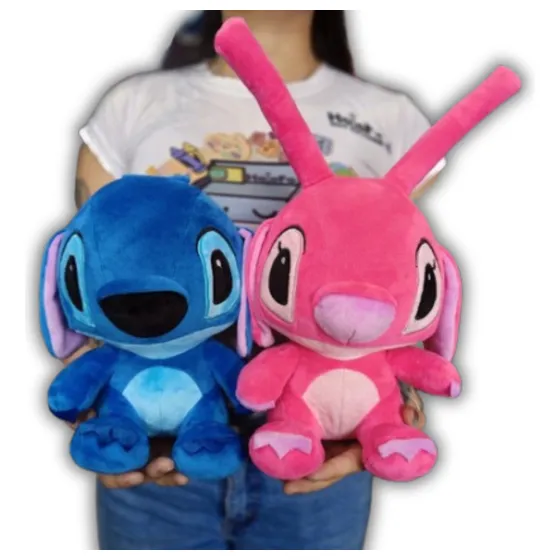 Pareja De Stich Y Angela 25cm