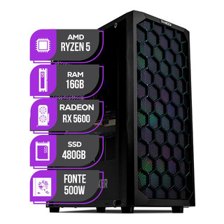 Pc Gamer Mancer, Amd Ryzen 5, Rx 5600, 16gb Ddr4, Ssd 480gb Pc Gamer Mancer, Amd Ryzen 5, Rx 5600, 16gb Ddr4, Ssd 480gb